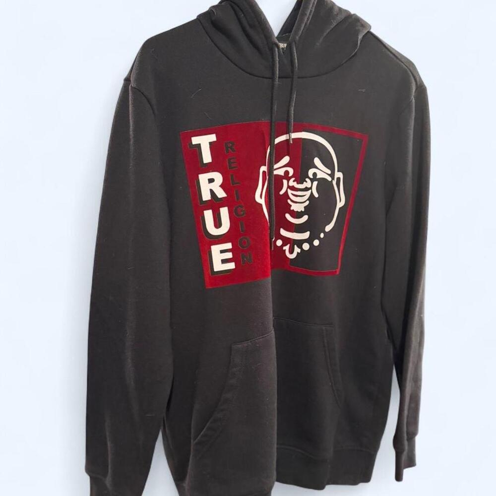 True Religion Buddha Graphic Pullover Hoodie – Men’s Medium